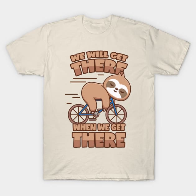 Sloth on bike T-Shirt by voidea